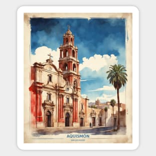 Aquismon San Luis Potosi Mexico Vintage Tourism Travel Sticker